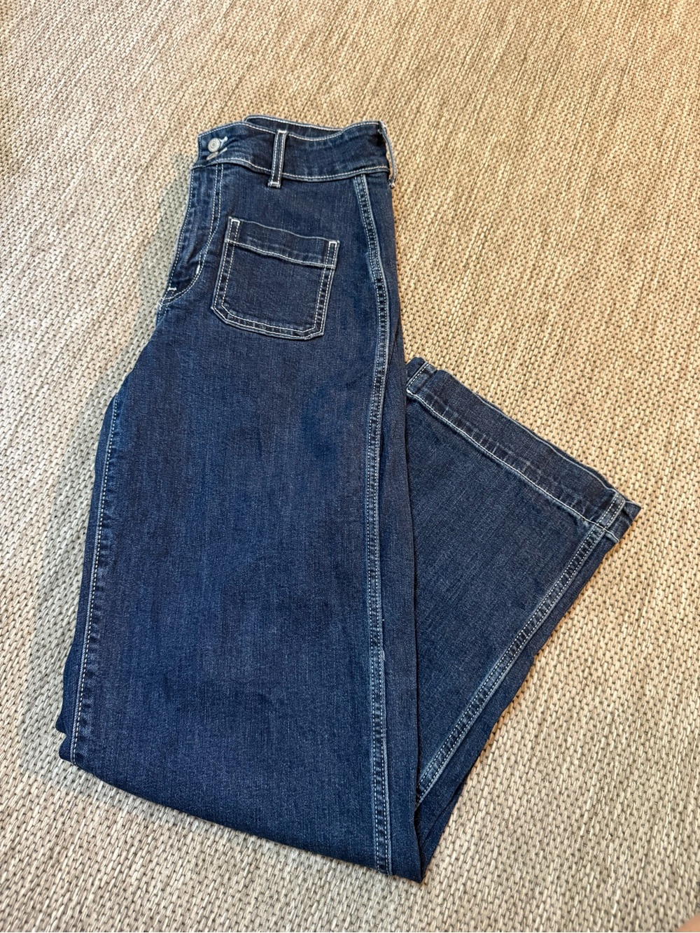 Extra High-Waisted Mariner Wide-Leg Jeans
